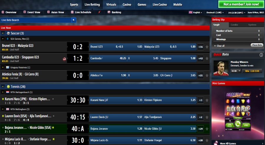 live betting at 10bet sports
