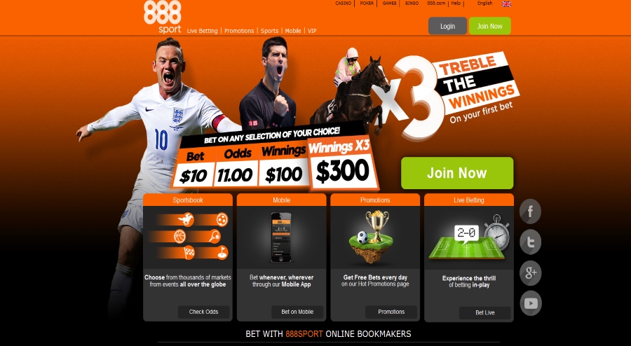 888sport treble the winnings