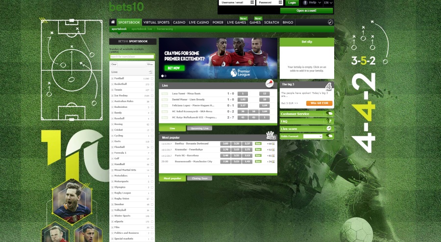 Bets10 Homepage